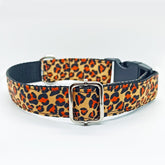 Cheetah Pattern Dog Collar - XS-L sizes with custom matching pet tag - Adventures of Rubi
